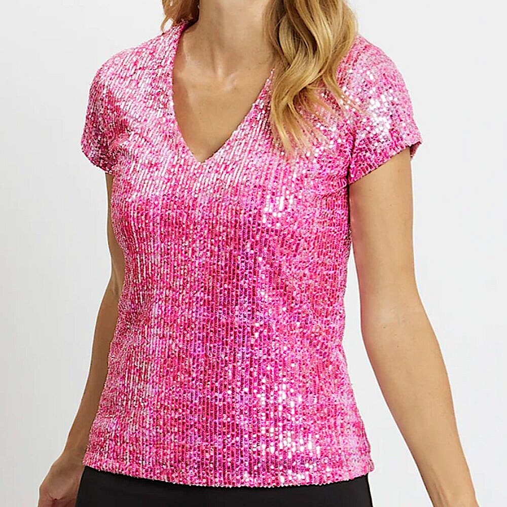 Jude Connally Winnie Top in Plaid Rose Sequins